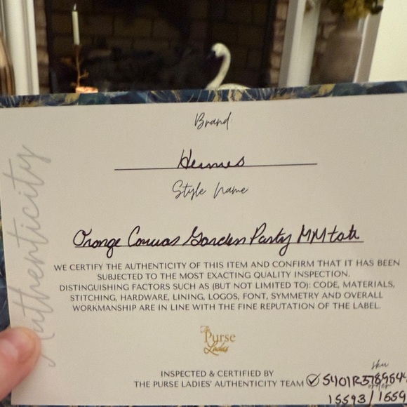 Pre owned Hermes Orange Garden Party MM tote with Hermes silk twilly - Picture 13 of 16